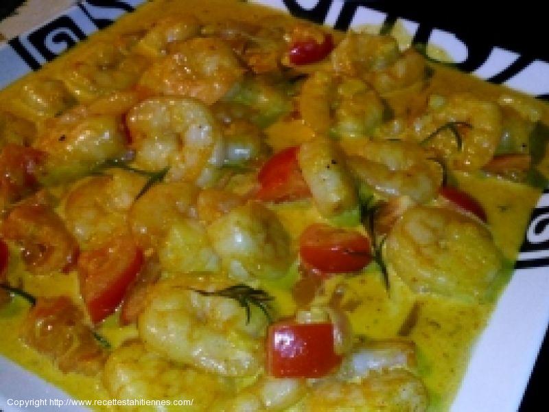 Crevettes au curry