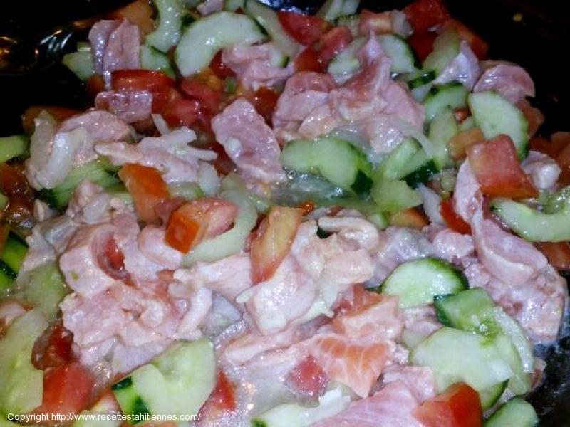 Salade de saumon cru