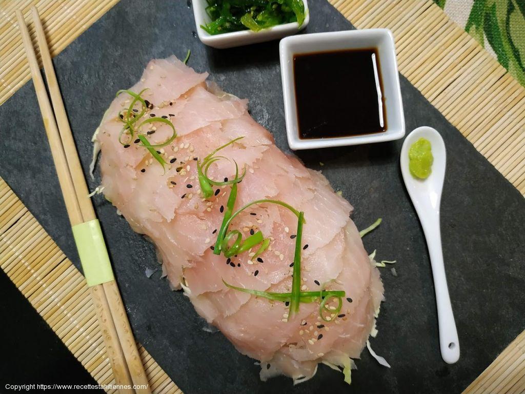 Sashimi de saumon de dieux